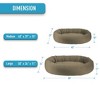 Arlee Home & Pet Orbit Orthopedic Chew Resistant Eco-Friendly Memory Foam Dog Bolster Bed - Aloe - XL - 4 of 4