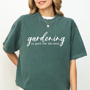 Simply Sage Market Gardening Is Good For The Soul Garment Dyed Tee - 1 of 4