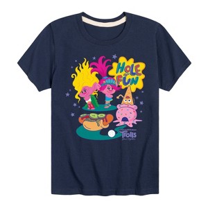 Boys' - Trolls - Hole In Fun Viva and Poppy Short Sleeve Graphic T-Shirt - 1 of 4