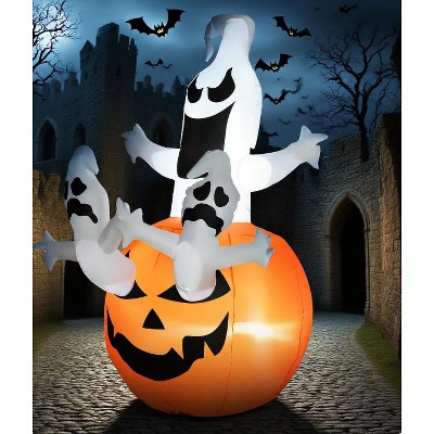 LOVSON Halloween Inflatables Outdoor Decorations Jack-O-Lantern Pumpkin and Ghosts