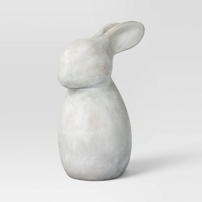 Large Cement Rabbit Outdoor Garden Figurine Gray - Threshold™