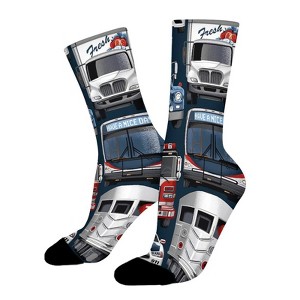 Patriotic Vehicles Women Printed Crew Socks Funny Funky Socks Soft Polyester Novelty Gifts for Artists Men - 1 of 1