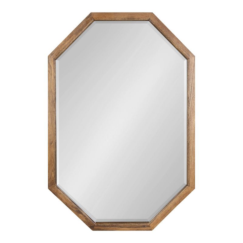 24&#34; x 36&#34; Hogan Framed Octagon Decorative Wall Mirror Rustic Brown - Kate &#38; Laurel All Things Decor, 3 of 9