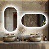ARTLOGE Large LED Oval Mirror for Bathroom Wall-Mounted Vanity Mirror for Dressing Room - 3 of 4