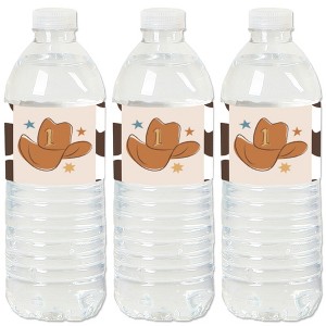 My First Rodeo - Little Cowboy 1st Birthday Party Water Bottle Sticker Labels - Set of 20 - 1 of 4