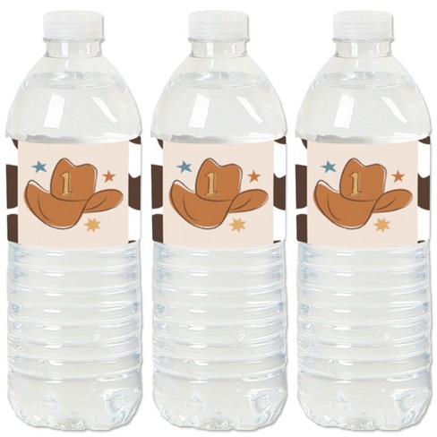 My First Rodeo - Little Cowboy 1st Birthday Party Water Bottle Sticker Labels - Set of 20 - image 1 of 4