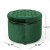 Sapphtopaz Modern Velvet Ottoman Vanity Stool Entryway Bench with Button Tufting Ottoman Shoe Bench for Living Room, Entryway - 4 of 4