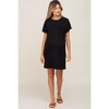 Pinkblush Black Ribbed Front Pocket Dolman Short Sleeve Maternity Dress - 4 of 4