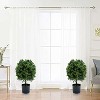 20" Artificial Topiary Trees 2-Pack, Faux Boxwood Plants with Fruits in Nursery Pots for Indoor Outdoor Decor - 2 of 4