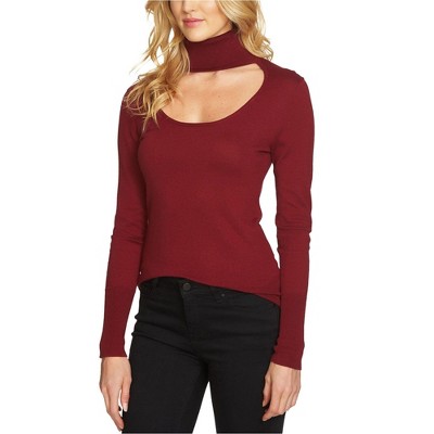 1.STATE Womens Cutout Knit Sweater