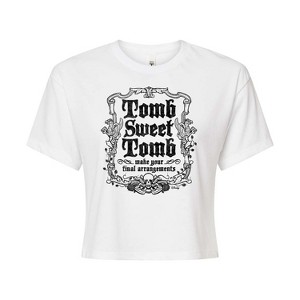 Women's - Disney - Haunted Mansion Parks Attraction Cropped Graphic T-Shirt - 1 of 4