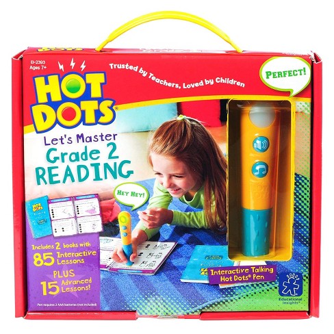 Educational Insights Hot Dots Jr. Let's Master Grade 2 Reading Set With  Interactive Hot Dots Pen : Target