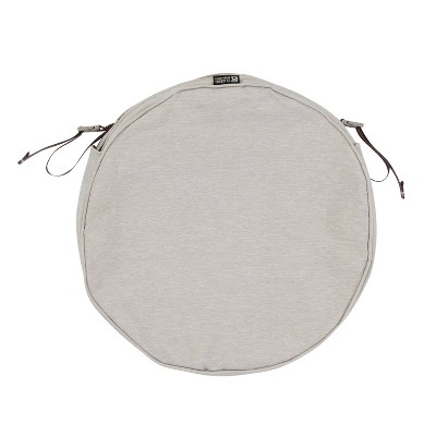 15" x 2" Montlake Water-Resistant Patio Chair Seat Cushion Slip Cover Heather Gray - Classic Accessories