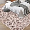 COZONY Machine Washable Area Rug - Ultra-Thin Large Floral Print, Stain Resistant Non Slip Carpet for Living Room, Dining Room, Home Office - 3 of 4