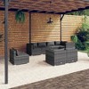 vidaXL Patio Lounge Set Outdoor Sectional Sofa Set Table Garden Poly Rattan - 2 of 4