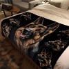 German Shepherd Dog Print Flannel Blanket, All-Season Seat Cover, Soft Plush Throw for Indoor & Outdoor Use, Christmas Gift. - 3 of 4
