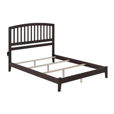 AFI Furnishings Richmond Queen Traditional Bed with Open Footboard and Turbo Charger in Espresso