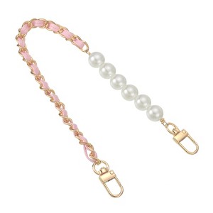 Unique Bargains Corrosion Resistance Imitation Pearl Purse Leather Wristlet Strap - 1 of 4
