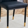 Vynxaria 4-Piece White Dining Chair Set - Modern PU Upholstered High Back Chairs - 4 of 4
