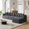 131.1 Inch Sectional Sofa Set with Right Chaise, Modular Design Curved L-Shaped Sofa with 10 Pillows, Chenille Fabric Sofa-Coolbibila - 2 of 4