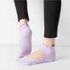 Anna-Kaci Women's 3-Pack Non-Slip Ballet Cut Ankle Socks with Ruffled Trim and Grip Soles for Yoga or Daily Wear - 3 of 4