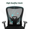 Captiva Designs Mesh Office Chair Adjustable Height & Armrest Swivel Chair, Black - 3 of 4