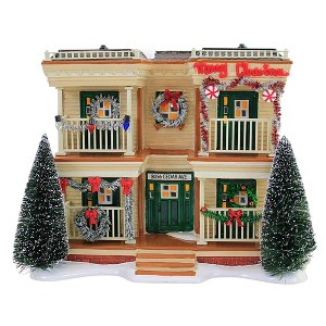 Department 56 House 7.0 Inch Holiday Flats Apartments Original Snow Village Village Buildings - 1 of 3