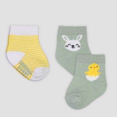 Baby Boys' 2pk Bunny Crew Socks - Just One You® made by carter's 6-12M