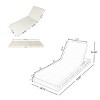 Acacia Wood Chaise Lounge Chair with Triple-Fold Cushion,Adjustable Outdoor Chaise Lounge Chair,Water-Resistant Chaise Lounge Chair-Cuddlewood - 4 of 4