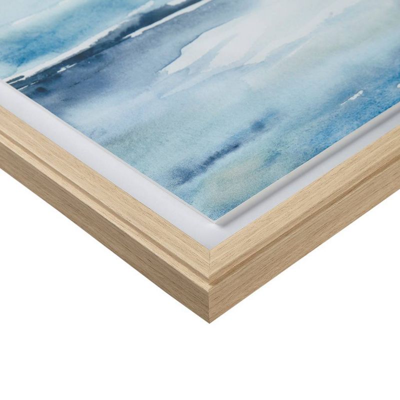 Sparkling Sea Framed Glass and Single Matted Abstract Landscape Coastal Wall Art Blue - Madison Park, 5 of 10