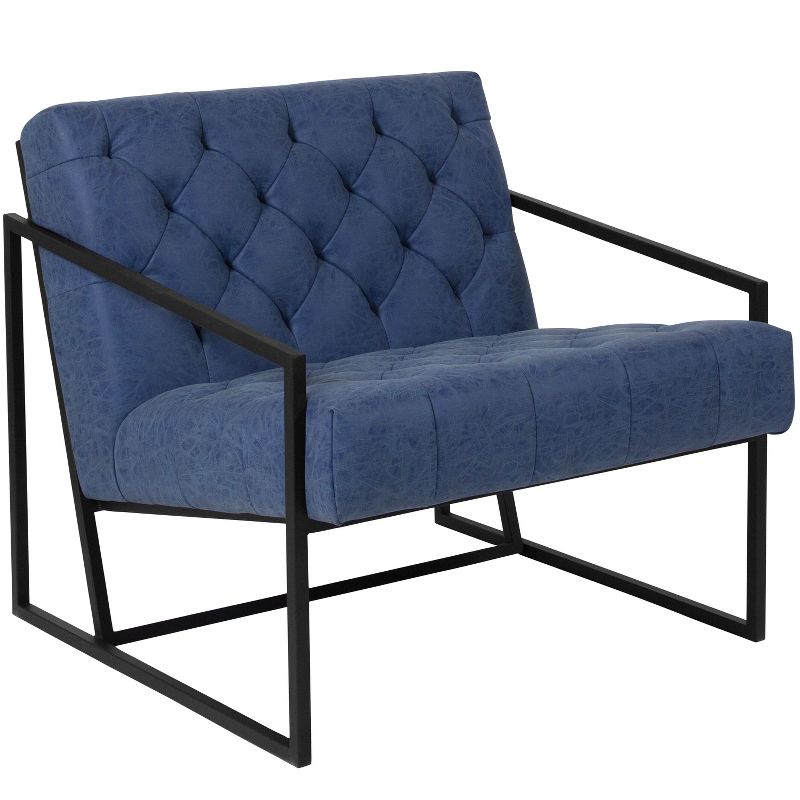 Merrick Lane Modern Lounge Chair With Tufted Seating And Metal Frame, 1 of 12