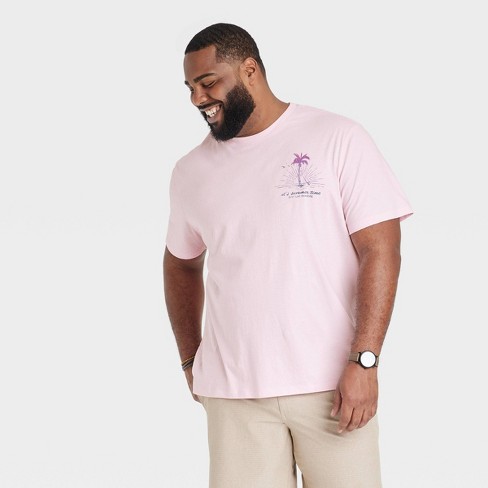 Men's Big & Tall Short Sleeve Crewneck T-shirt - Goodfellow & Co™ Pink 3xl  : Target