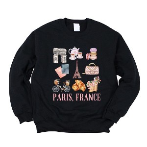Simply Sage Market Women's Graphic Sweatshirt Paris Travel Collage - 1 of 4