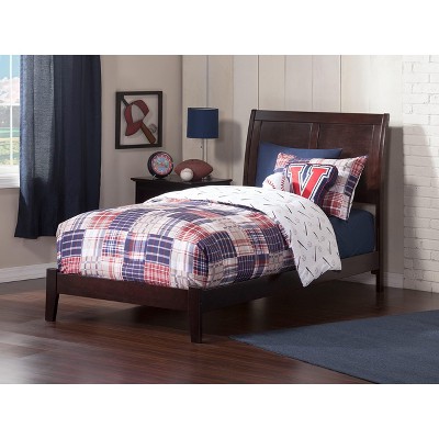 AFI Furnishings Portland Twin Traditional Bed with Open Footboard and Turbo Charger in Espresso