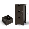 Costway Bathroom Floor Cabinet Freestanding Storage Organizer w/ 3 Drawers - 4 of 4