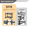 Three Shelf Movable Food Prep and Work Cart Table Home and Outdoor Table Top Worktable on Two Wheels - 4 of 4