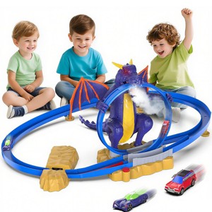 Dragon Car Racing Toys Track Sets with Spray Gifts for Kids Aged 3+ Years - 1 of 4