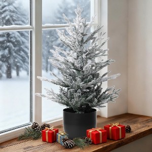 3 Ft Pre-Lit Christmas Tree, Artificial Christmas Trees with Lighting, Xmas Trees with Lights - 1 of 4