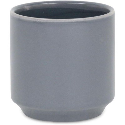 Cheung's Elegora Straight Side Solid Color Ceramic Pot - Small - Gray