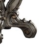 60" Versailles Dining Table Antique Platinum Finish - Acme Furniture: Elegant Pedestal Base, Seats Six, Wood Surface - 2 of 4