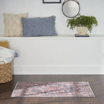 Multicolor Floral Cotton Chenille Rectangular Area Rug