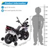 12V Kids Ride On Motorcycle, Licensed BMW,Police Motorbike w/ High/Low 2 Speed,Built-In Music,USB,Warning Lights,Spring Suspension,Training Wheels - 3 of 4