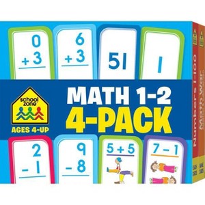 School Zone Math 1-2 Flash Cards 4-Pack - 1 of 1