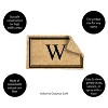 Evergreen Monogram Indoor Outdoor 100% Natural Coir Doormat 28" x 16" |  Letter  "W" - 4 of 4