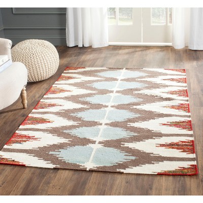 Handmade Geometric Multicolor Wool Flatweave Area Rug, 3' x 5'