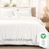 400 Thread Count Organic Cotton Sateen Duvet Cover and Sham Set by Bare Home - 3 of 4