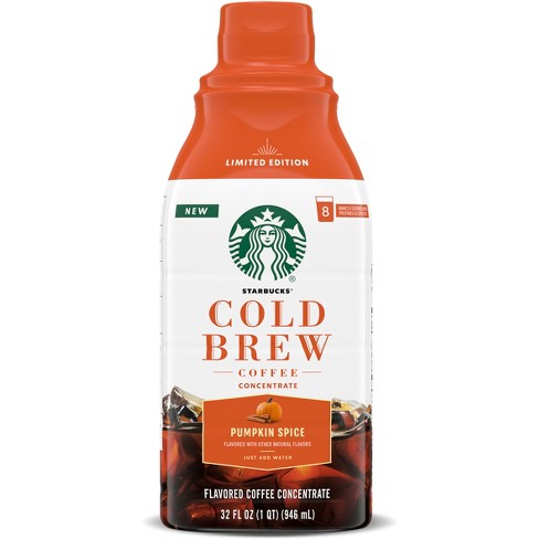 Starbucks Pumpkin Spice Flavored Cold Brew Concentrate, Multi-Serve, Naturally Flavored - 32 fl oz - image 1 of 4