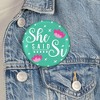 Big Dot of Happiness Final Fiesta - 3 inch Last Fiesta Bachelorette Party Badge - Pinback Buttons - Set of 8 - 3 of 4