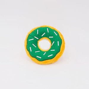 ZippyPaws - Original Donutz - No Stuffing, Squeaky Plush Dog Toy - St. Patrick's Shamrock Green, Original Size - 1 of 1