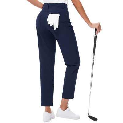 Women's Golf Pants with Pockets Lightweight Qucik Dry Casual 7/8 Work Ankle Pants for Women